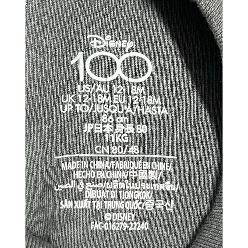 Disney Mickey Mouse 100th Anniversary Bodysuit   Boys Size 12-18 Months